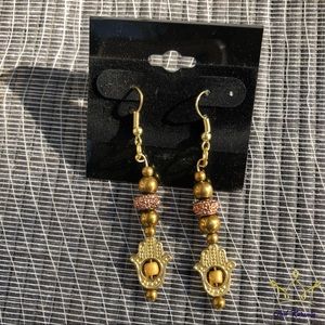 Gold Hamsa Beaded Earrings